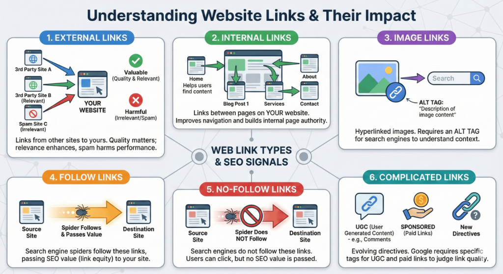 types of SEO links from websites